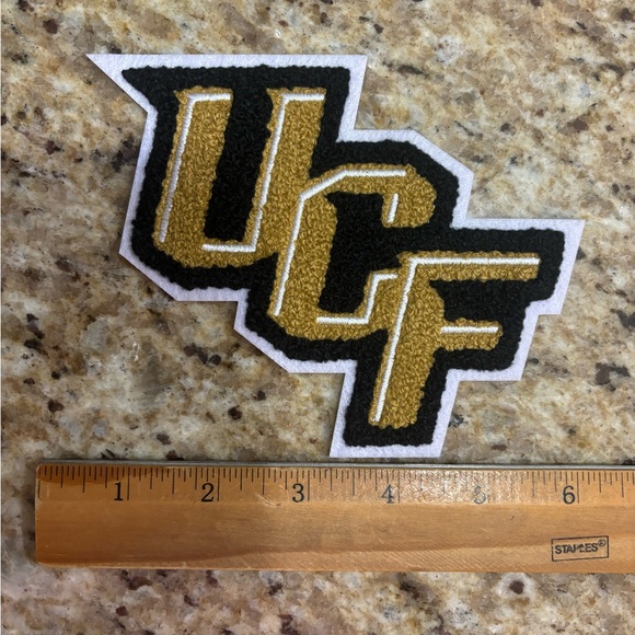 UCF Central Florida Knights College Sew/Iron-on 5.75”x4.5” Chenille Logo Patch - Picture 3 of 5